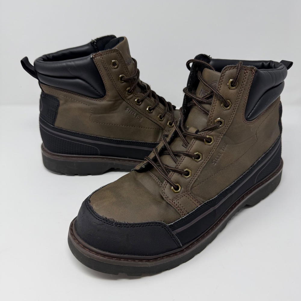 Nevados‎ Men Steel Toe Work Boots Brown Leather Lace Up ASTM F2413-18 Size 12M